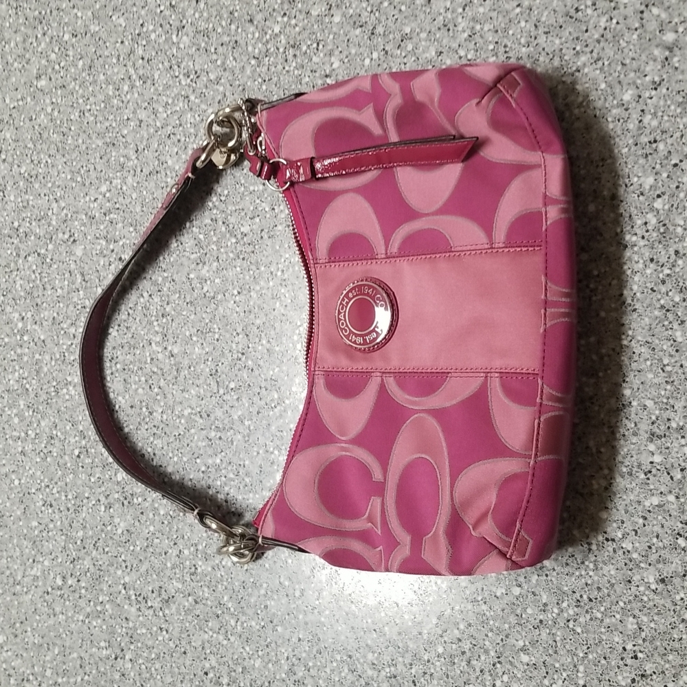 Coach Pink Signature Shoulder Bag